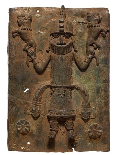 A plaque featuring an oba.