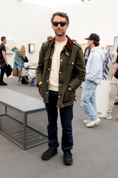 Alex Israel at Frieze LA at the Santa Monica Airport on February 29, 2024 in Los Angeles, California.