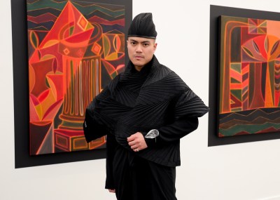 Tuck Muntarbhorn at Frieze LA at the Santa Monica Airport on February 29, 2024 in Los Angeles, California.
