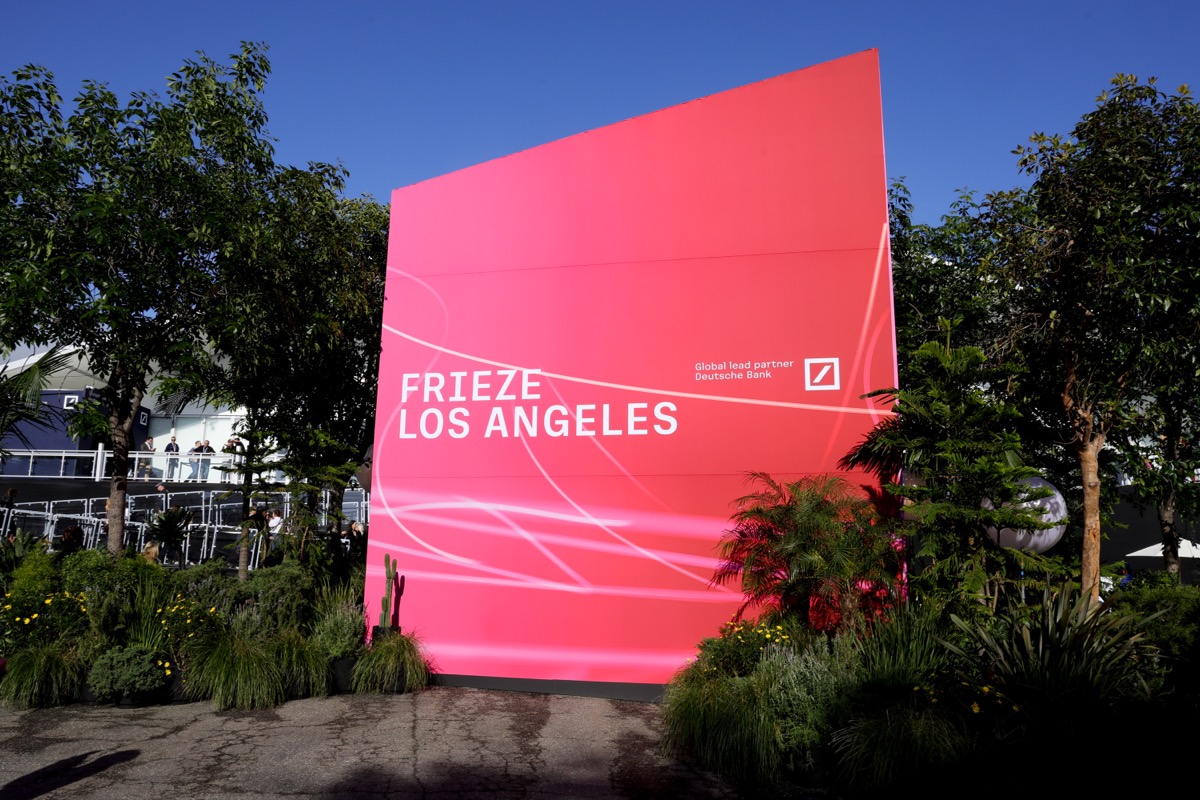 Atmosphere at Frieze LA at the Santa Monica Airport on February 29, 2024 in Los Angeles, California.