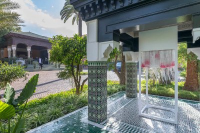 Outside at La Mamounia, the site of 1-54 Contemporary African Art Fair in Marrakech.
